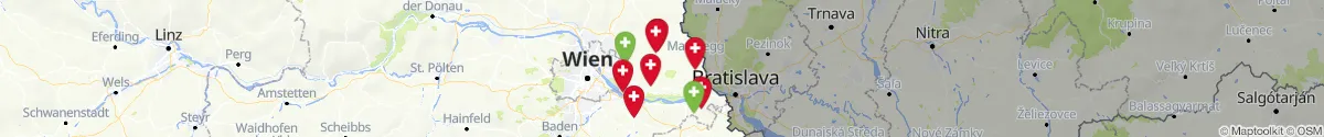Map view for Pharmacies emergency services nearby Haringsee (Gänserndorf, Niederösterreich)